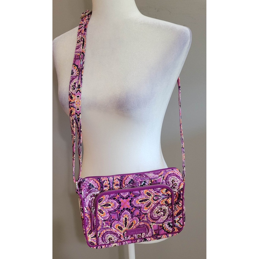 Vera Bradley Quilted RFID Crossbody Purple